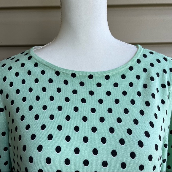 •Talbots• Polka Dot Knit Pullover Top - Size XLP - Picture 3 of 7